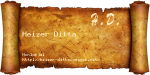 Heizer Ditta névjegykártya